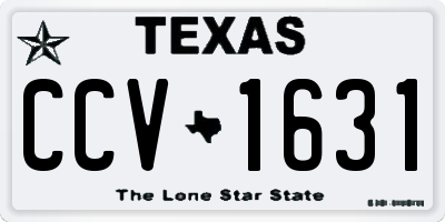 TX license plate CCV1631