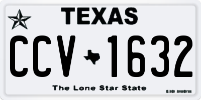 TX license plate CCV1632