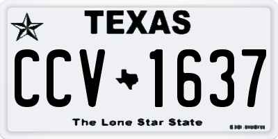 TX license plate CCV1637