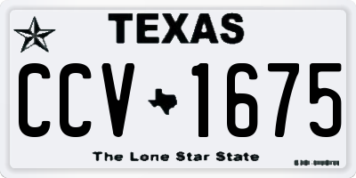 TX license plate CCV1675
