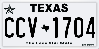 TX license plate CCV1704