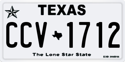 TX license plate CCV1712