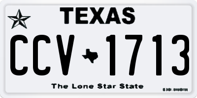 TX license plate CCV1713
