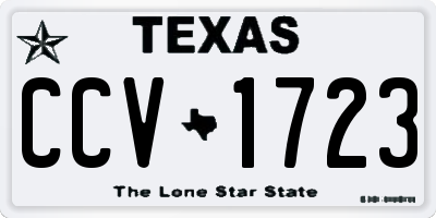 TX license plate CCV1723