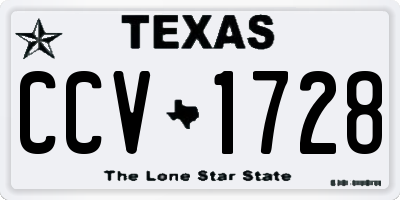 TX license plate CCV1728