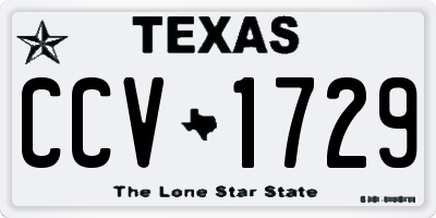 TX license plate CCV1729