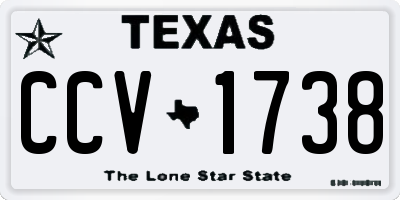 TX license plate CCV1738