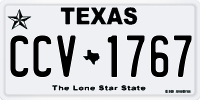 TX license plate CCV1767
