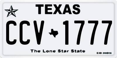 TX license plate CCV1777
