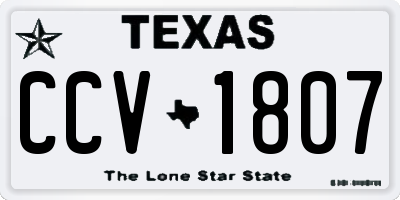 TX license plate CCV1807
