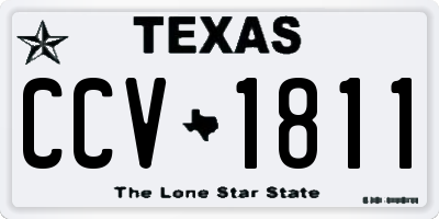 TX license plate CCV1811