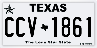 TX license plate CCV1861