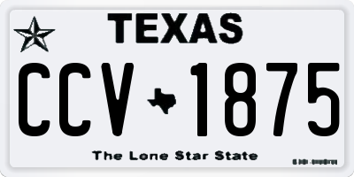 TX license plate CCV1875