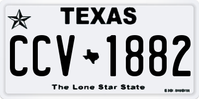 TX license plate CCV1882