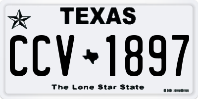 TX license plate CCV1897