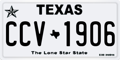 TX license plate CCV1906