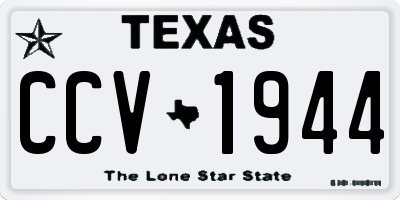 TX license plate CCV1944