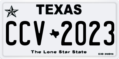 TX license plate CCV2023