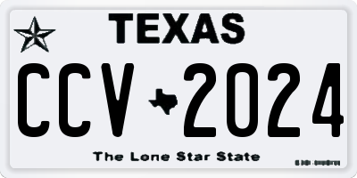 TX license plate CCV2024