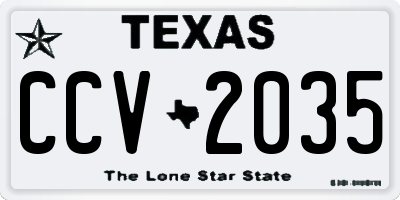 TX license plate CCV2035