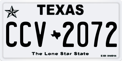 TX license plate CCV2072