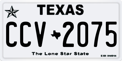 TX license plate CCV2075