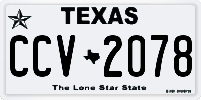 TX license plate CCV2078