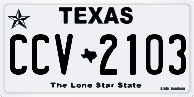 TX license plate CCV2103