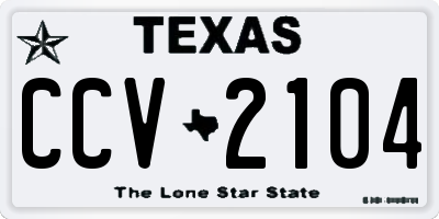 TX license plate CCV2104