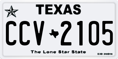 TX license plate CCV2105