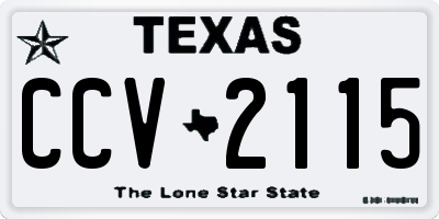 TX license plate CCV2115