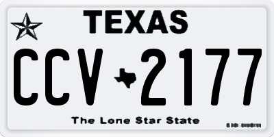 TX license plate CCV2177