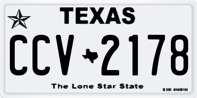 TX license plate CCV2178
