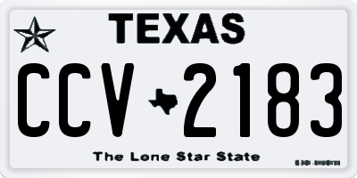 TX license plate CCV2183