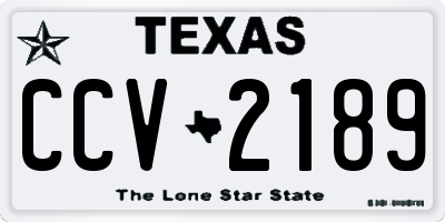 TX license plate CCV2189