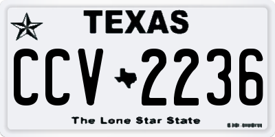 TX license plate CCV2236