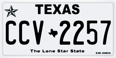 TX license plate CCV2257