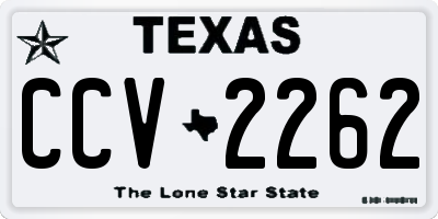 TX license plate CCV2262