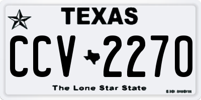 TX license plate CCV2270