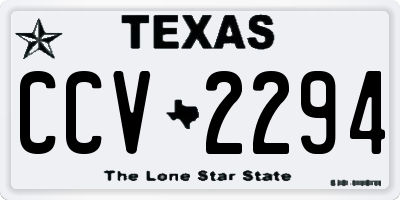 TX license plate CCV2294