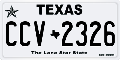 TX license plate CCV2326
