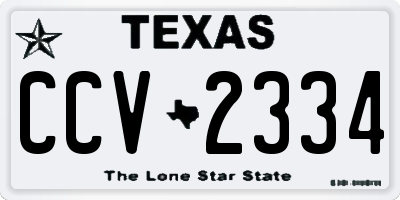TX license plate CCV2334
