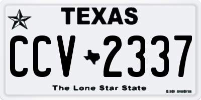 TX license plate CCV2337