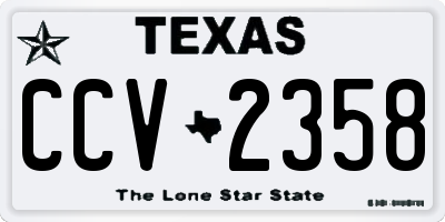 TX license plate CCV2358