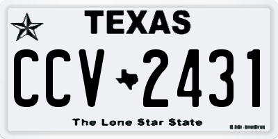 TX license plate CCV2431