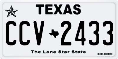 TX license plate CCV2433