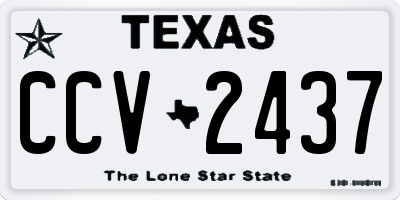 TX license plate CCV2437