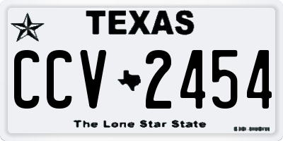 TX license plate CCV2454