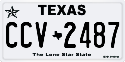 TX license plate CCV2487