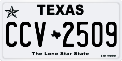 TX license plate CCV2509